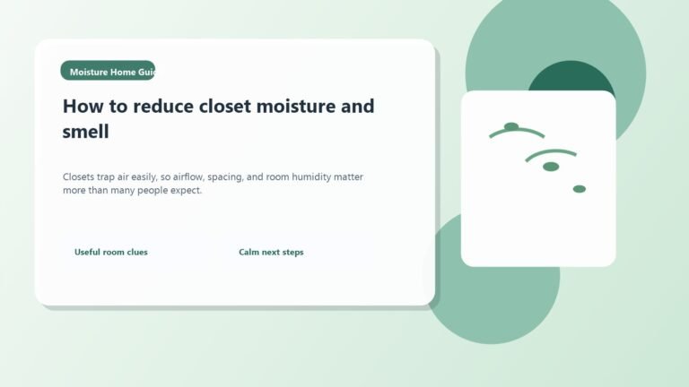 Closet arranged to reduce moisture and musty smells