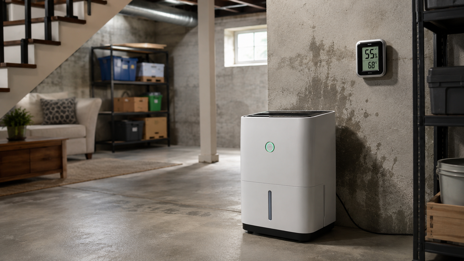 Should you run a basement dehumidifier all day indoor humidity control