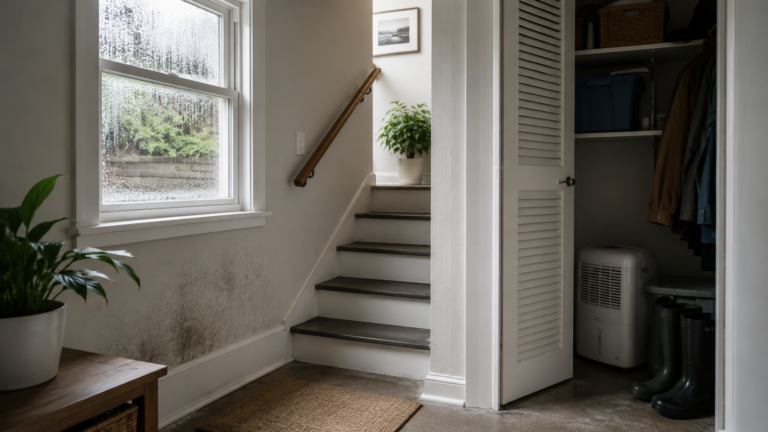 Whole house musty smell linked to indoor moisture and damp source zones